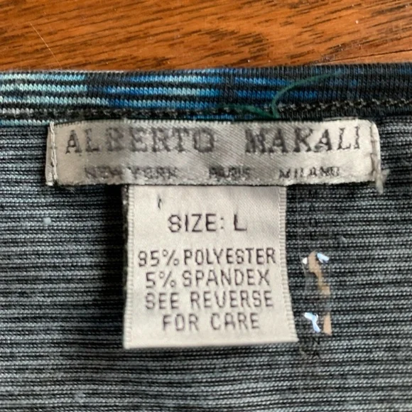 Alberto Makali‎ Blue Asymmetrical Studded Top - Picture 9 of 9